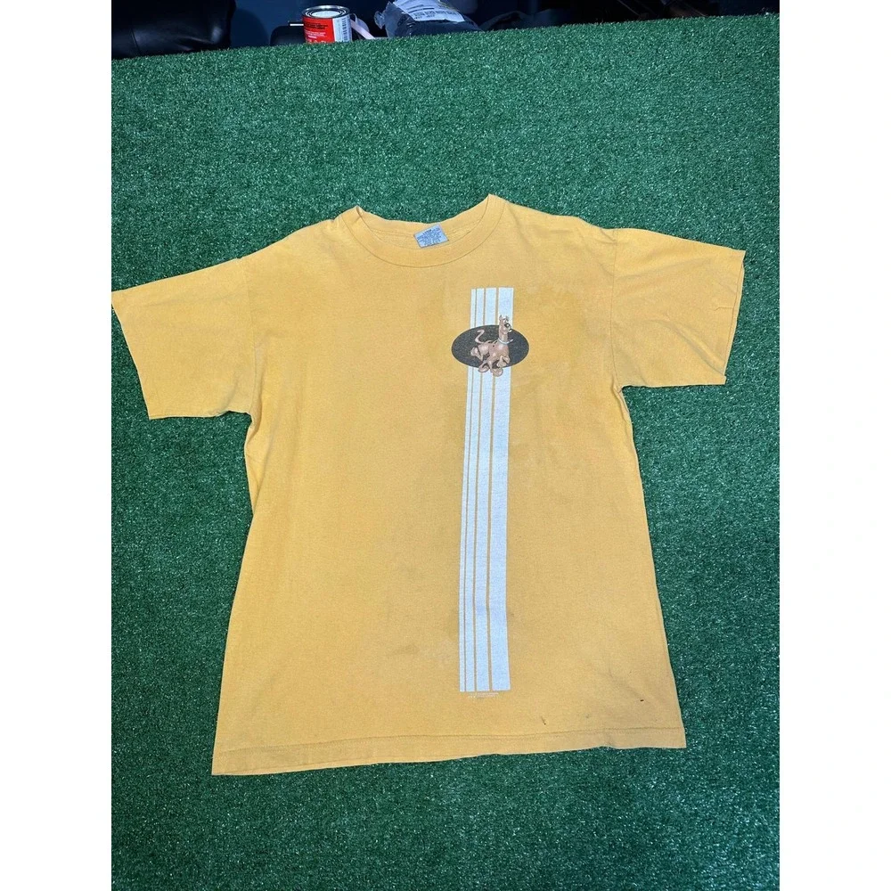 RARE Vintage 90s Scooby-Doo‎ T Shirt Mens Large Yellow Stanley Desantis
